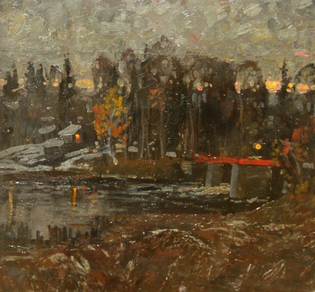 Мстинская плотина. Осенний вечер