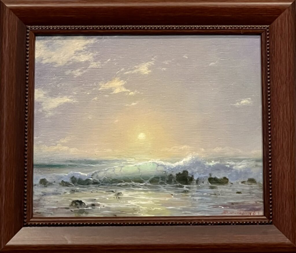 Утро на море, в раме
