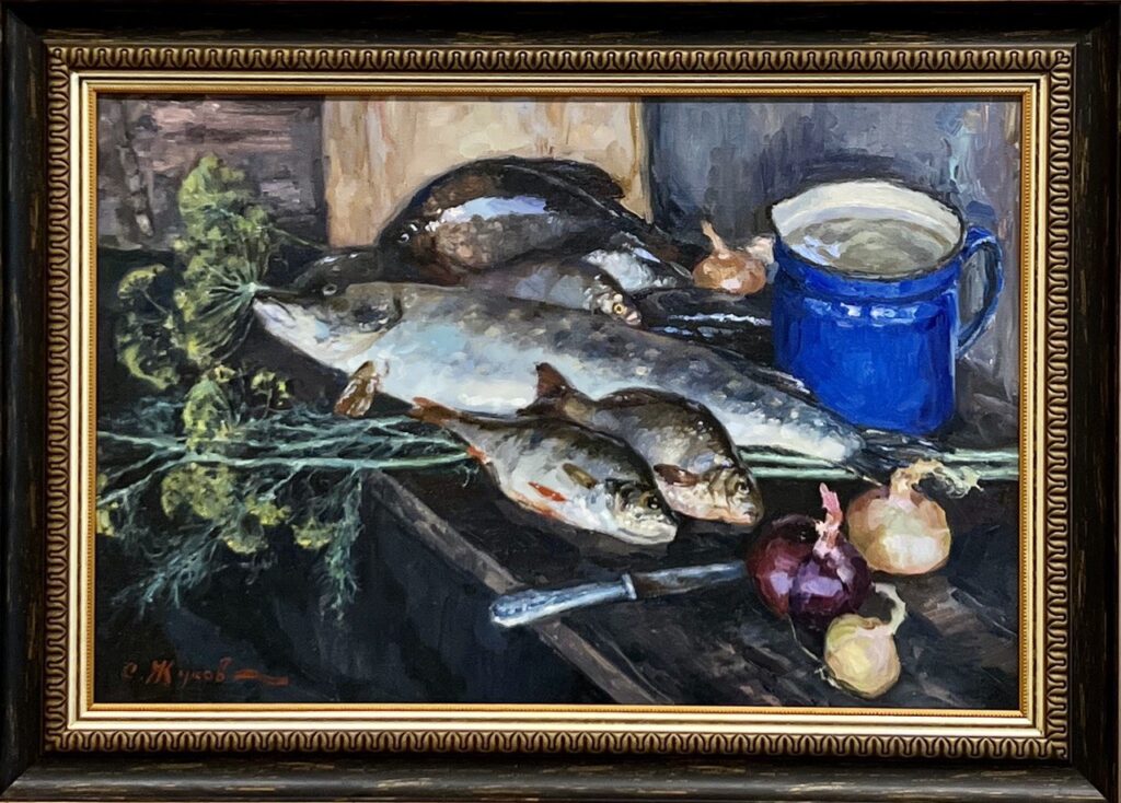 Дневной улов, в раме