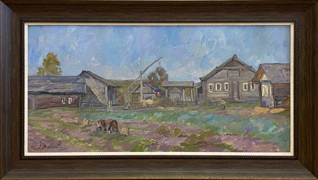 Сельские будни, в раме