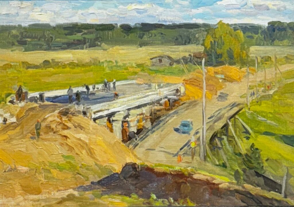 Строительство моста п. Островское