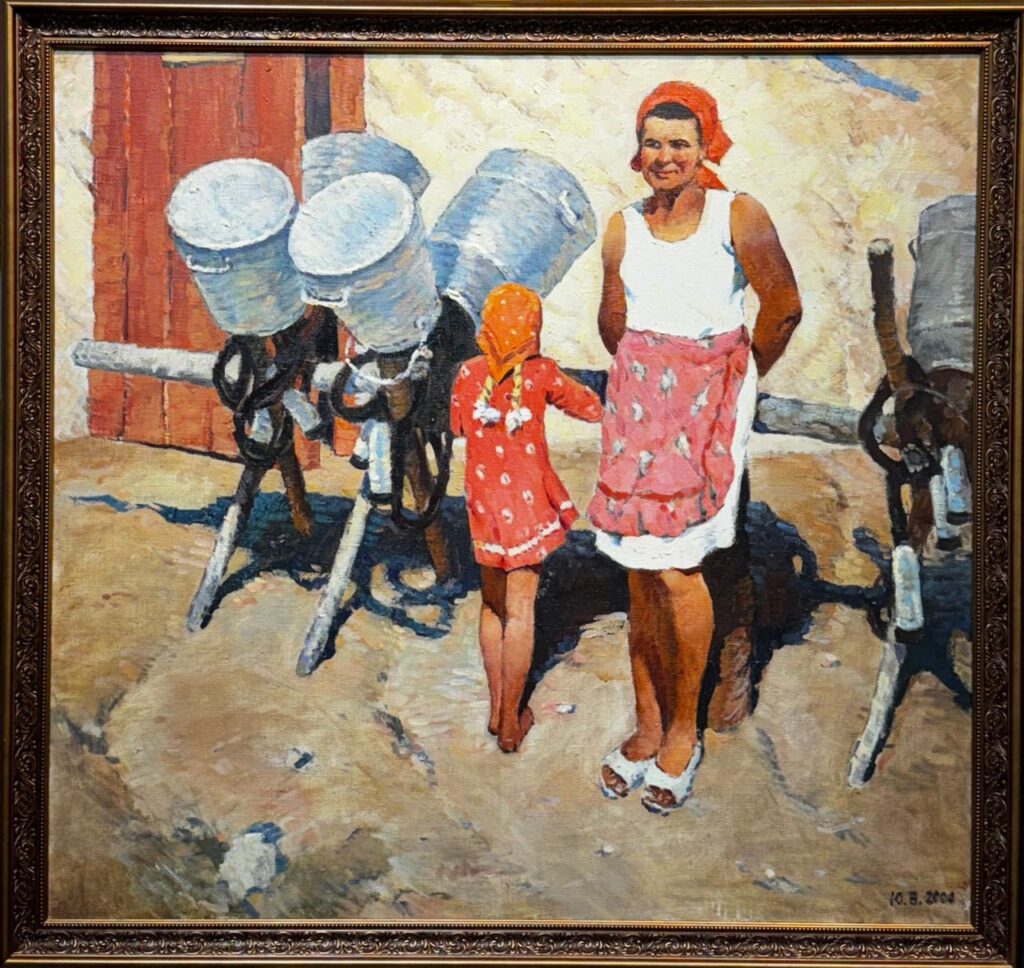 Хозяйка фермы, в раме