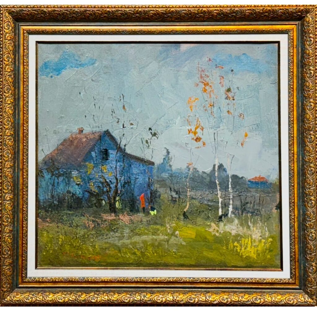Журавли улетели», в раме