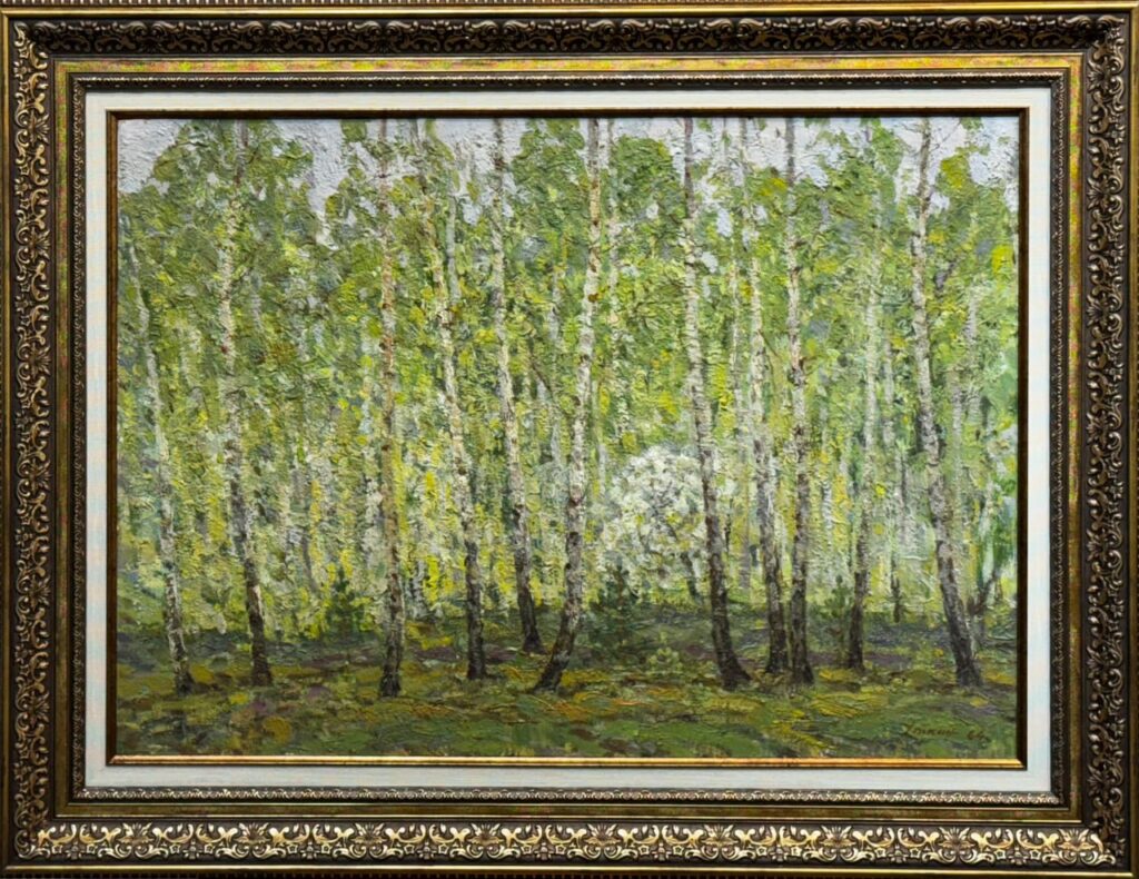 Майские берёзы, в раме