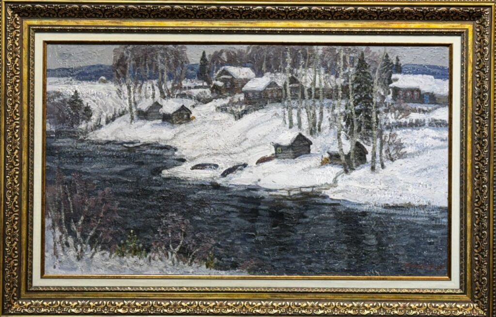 Деревенька, в раме