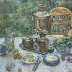 На белой скатерти»