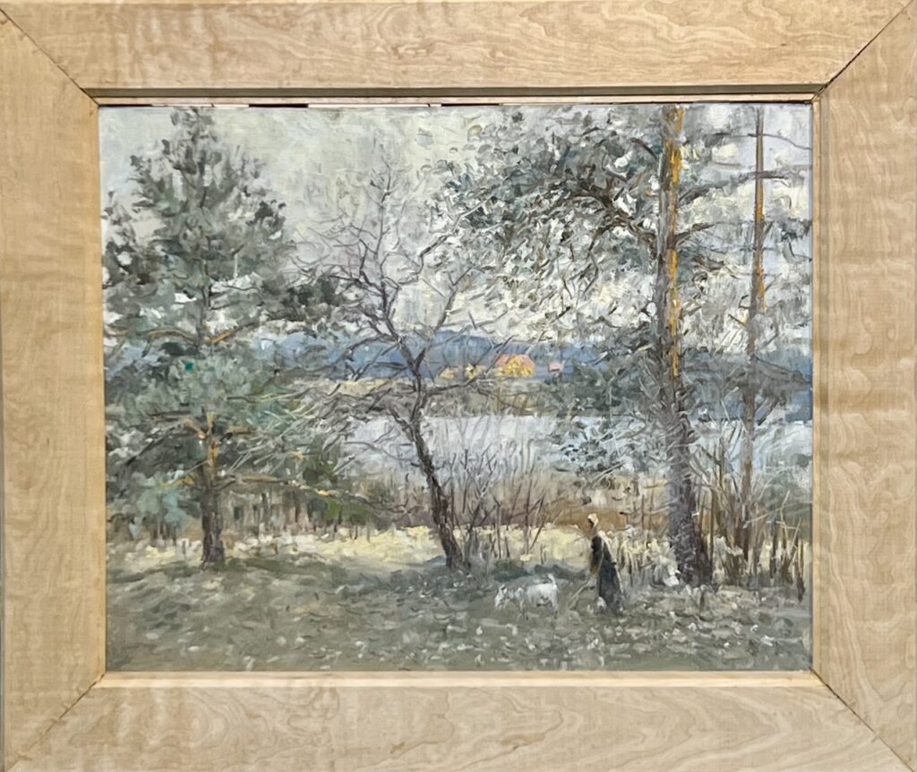 У озера, в раме
