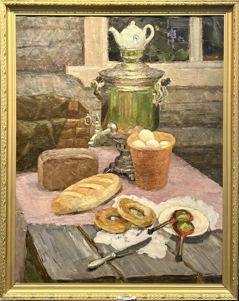 Натюрморт с самоваром, в раме